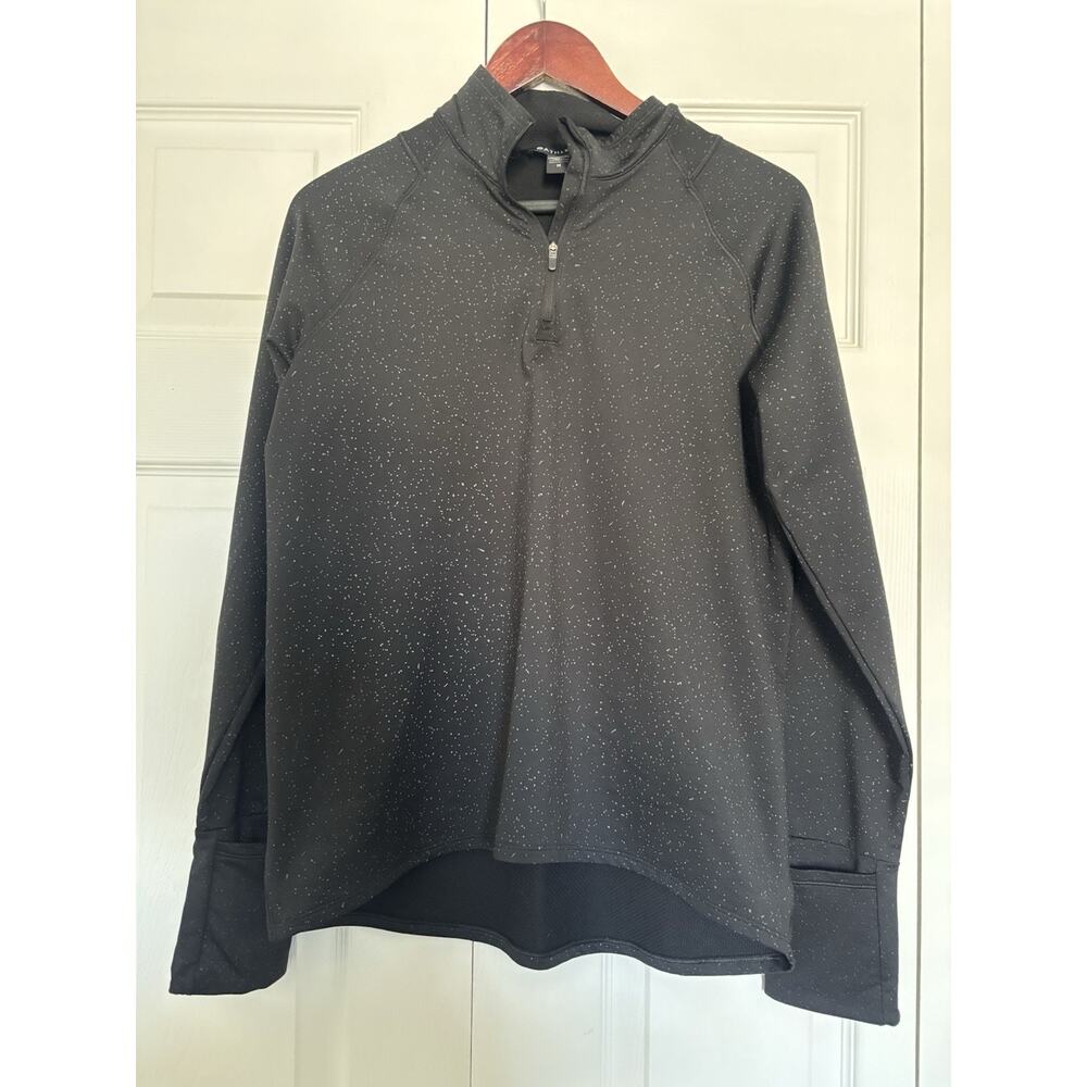 Athleta Whistler Half Zip Top Black Cosmos Size Medium